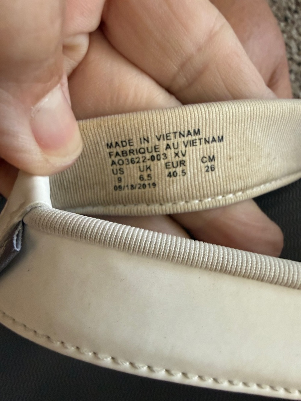Nike Gray and Cream Flip Flop Sandals - Picture 3 of 4